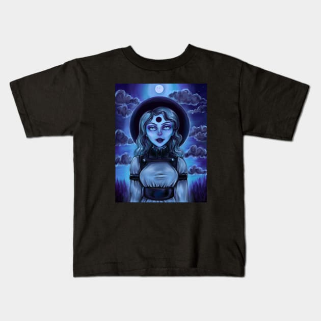 Moon Child Kids T-Shirt by Fairy Moon Creations